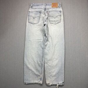 Vintage Levis 569 Jeans 33x30 (Fits 32x29) Made in USA Light Wash Thrashed